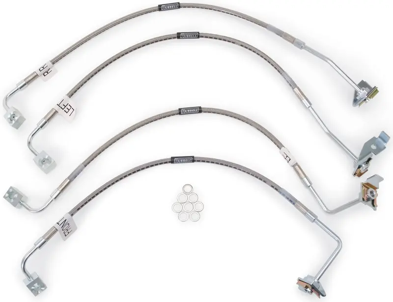 Russell 695960 Dot-Approved Stainless Steel Brake Line Kit – Includes Four Lines & 4-Inch Lift Compatibility 1