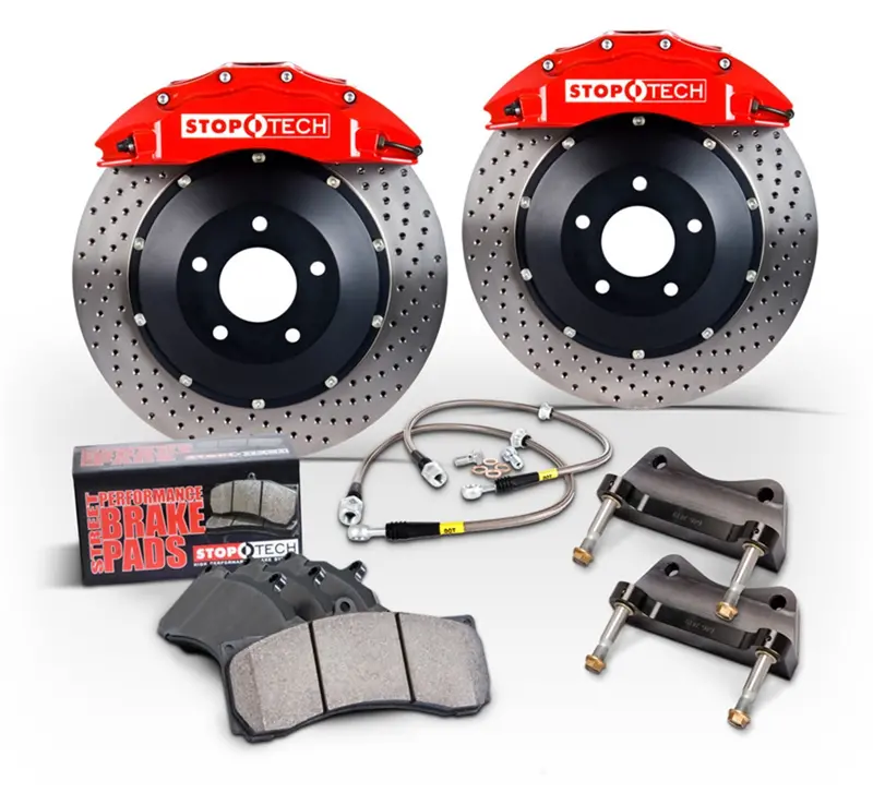 Stoptech Front Big Brake Kit – Yellow Calipers With Slotted Two-Piece Rotors 1